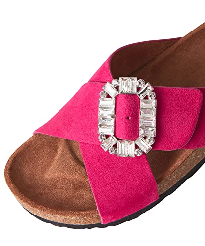 Joe Browns Damen Kork, mit Zwei Riemen, mit Schnalle und Kreuzverschluss Sandale, hot pink, 35.5 EU von Joe Browns