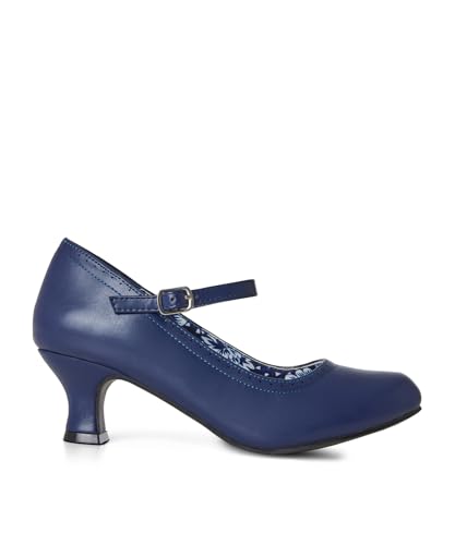 Joe Browns Damen Mary Jane Absatzschuhe mit Brogue-Muster Pumps, Navy, 43 EU Weit von Joe Browns