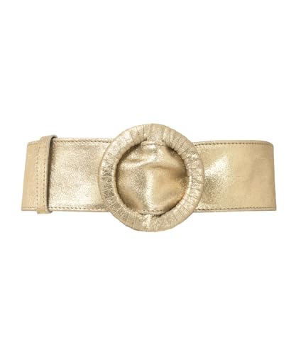 Joe Browns Damen Metallischer Taillengürtel aus weichem Leder, Retro-Stil Gürtel, Gold, 36 von Joe Browns