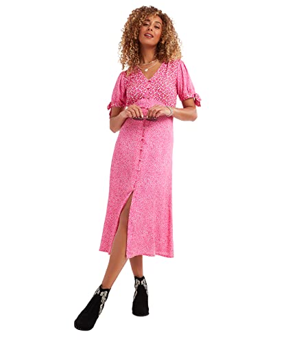 Joe Browns Damen Midi Knopfverschluss im Vintage-Stil, Rosa Lässiges Kleid, Rose, 36 von Joe Browns