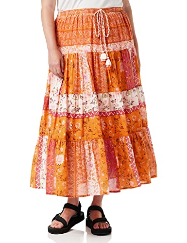 Joe Browns Damen Patchwork Quasten Rock, Orange, 44 von Joe Browns