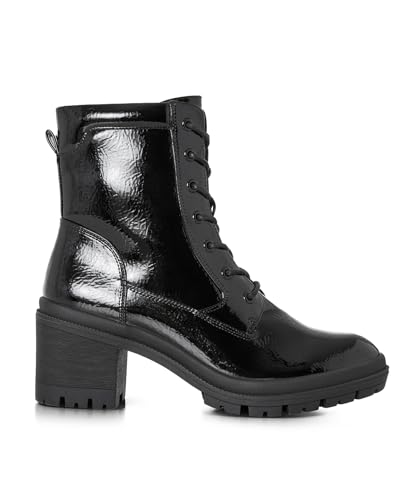 Joe Browns Damen Patent Lace Up Chunky Ankle Boots Stiefelette, Schwarz, 40 EU von Joe Browns