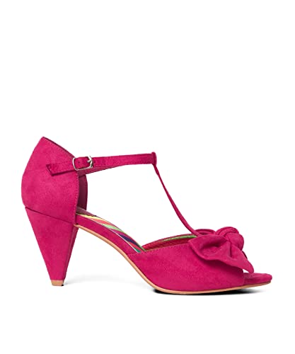 Joe Browns Damen Peep-Toe-Schuhe mit Schleife vorne, T-Steg, Sandalen Pumps, hot pink, 37 EU von Joe Browns