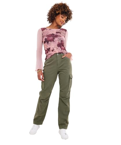 Joe Browns Damen Relaxed Fit Cargo Pants Lässige Hose, Khaki, 40 von Joe Browns