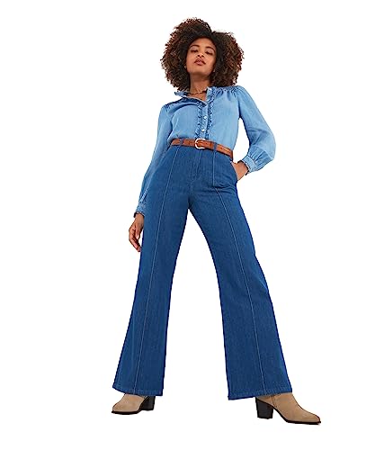 Joe Browns Damen Retro Wide Leg Sustainable Denim Jeans, Blue, 34 von Joe Browns