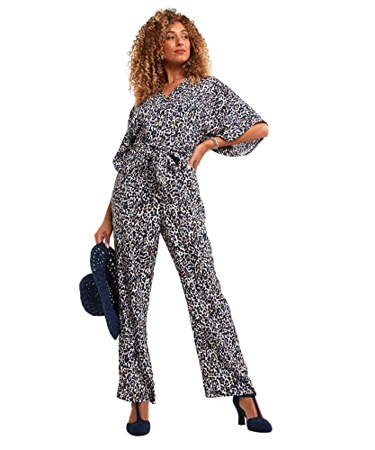 Joe Browns Damen Schmeichelnder Vintage-Tieraufdruck mit weitem Bein Overall, Multi, 44 von Joe Browns