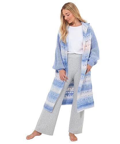 Joe Browns Damen Sloe Joes Cosy Ombre Hooded Longline Cardigan Cardigan Sweater, Blue, von Joe Browns