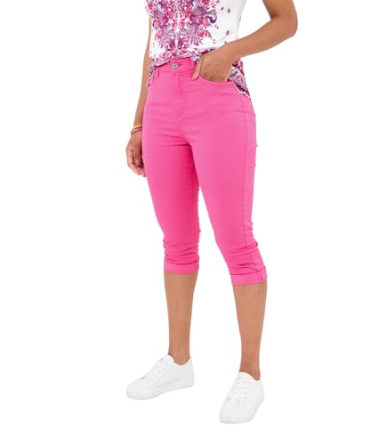 Joe Browns Damen Stretch Capri Pants with Turn Up Lässige Hose, Rose, 42 Joe Browns Damen Stretch Capri Pants with Turn Up Lässige Hose, Rose, 42 von Joe Browns