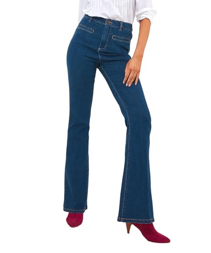 Joe Browns Damen Stretch-Denim-Bootcut-Coord-Hose Jeans, blau, 42 von Joe Browns