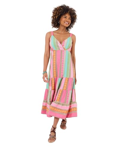 Joe Browns Damen Striped Maxi Dress Kleid, Rose, 40 von Joe Browns