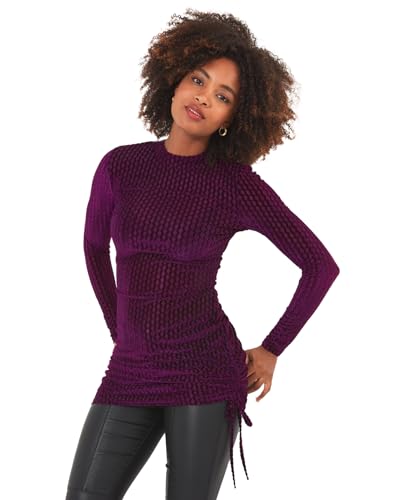 Joe Browns Damen Strukturiertes, figurbetontes Tunika-Minikleid mit gerafften Seiten Lässiges Abendkleid, violett, 44 von Joe Browns