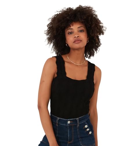 Joe Browns Damen Textured Slim Fit Vest Weste, Schwarz, S-M von Joe Browns