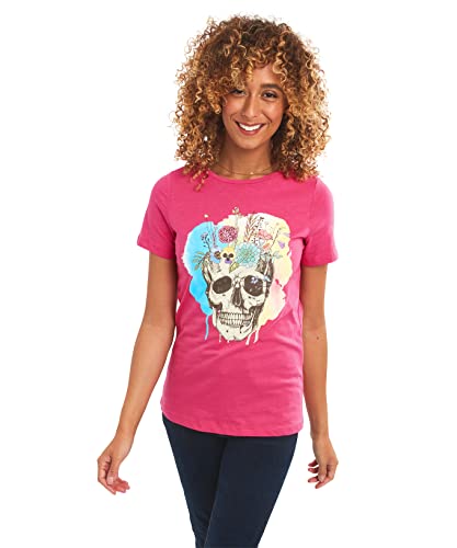 Joe Browns Damen Totenkopf-Motiv T-Shirt, rot, 42 von Joe Browns