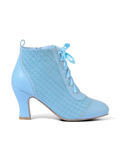 Joe Browns Damen Vintage Boucle Lace-up Ankle Boots Stiefelette, blau, 40 EU Weit von Joe Browns