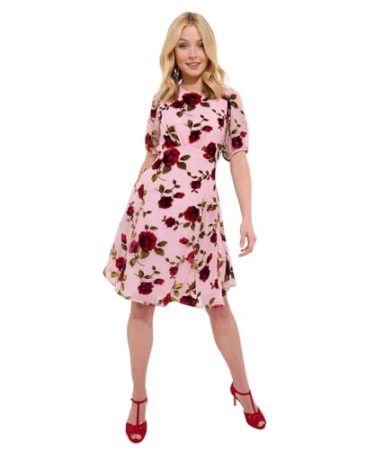 Joe Browns Damen Vintage Inspired Devore Rose Mini Dress Kleid, 38 von Joe Browns