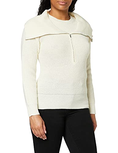 Joe Browns Damen Zip It Up Knit Jumper Pullover, cremefarben, 34 von Joe Browns