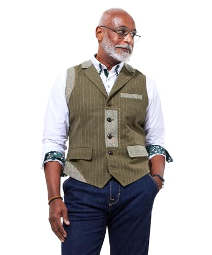 Joe Browns Herren Striped Waistcoat Weste, olivgrün, 54 Joe Browns Herren Striped Waistcoat Weste, olivgrün, 54 von Joe Browns