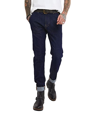 Joe Browns Herren Tapered Fit Indigo Wash Nachhaltige Denim Jeans, blau, 32 W / 32 L von Joe Browns