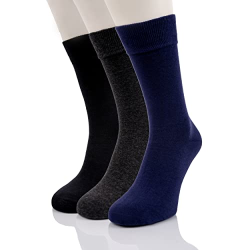 Joe Cotton Premium Freizeit-Socken (3x Paar) Herren-Socken aus Bio-Baumwolle (43-46, Mixed (Schwarz/Grau Melange/Dunkelblau)) von Joe Cotton