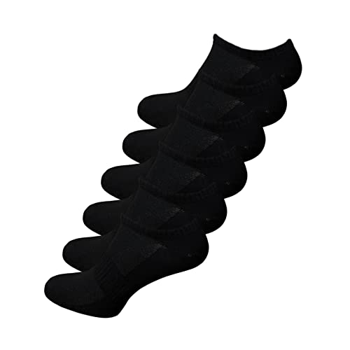 Joe Cotton Premium Sneaker Socken 6x Paar, Unisex für Damen & Herren, atmungsaktiv aus Bio-Baumwolle, knöchelhoch, Turnschuh-geeignet, Sneakersocken (38-42 Schwarz) von Joe Cotton