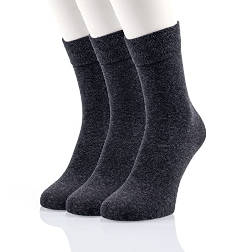 Joe Cotton Premium Business-Socken (3x Paar) Herren-Socken aus Bio-Baumwolle (39-42, Grau) von Joe Cotton