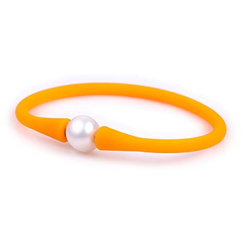 JOE FOREMAN 11 mm echte Perlen, Brautjungfernstimmung, stapelbar, Silikon, Gummi, Stretch, Süßwasser-Zuchtperlen, Schmuckarmbänder für Damen, 17,8 cm, 11 mm, Silikonperlen, Perle von Joe Foreman