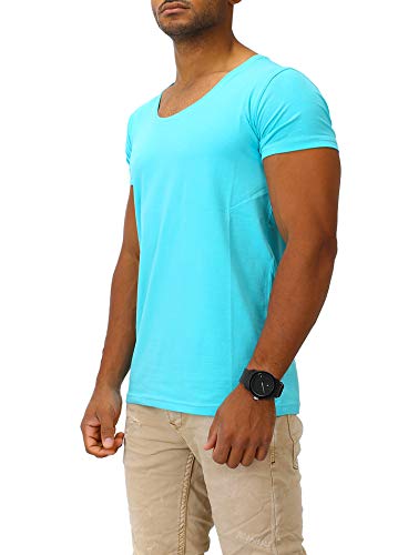 Joe Franks Herren Basic T-Shirts Round Deep Rundhals Kurzarm Slim Fit Körperbetonend Basic von Joe Franks