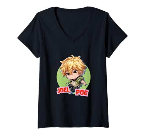 Damen Joel Poe Anime-Ausgabe T-Shirt mit V-Ausschnitt Damen Joel Poe Anime-Ausgabe T-Shirt mit V-Ausschnitt von Joel Poe