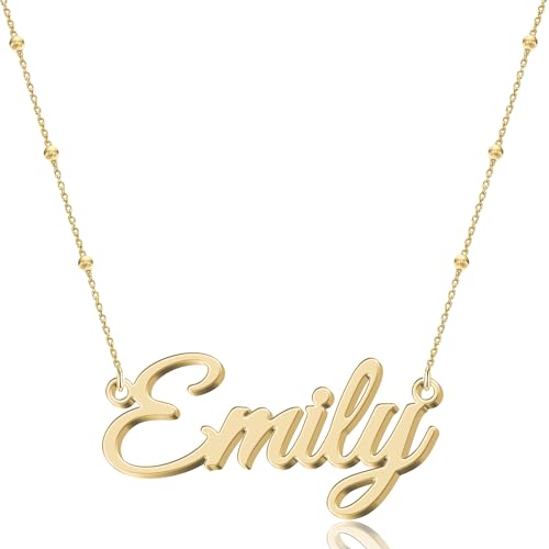 Joelle Jewelry Design Personalisierte Namenskette Gold/Rosegold Vergoldet Silber Kette mit Namen Geburtstagsgeschenk Für Frauen Mädchen Mama Freundin Schwester Oma Joelle Jewelry Design Personalisierte Namenskette Gold/Rosegold Vergoldet Silber Kette mit Namen Geburtstagsgeschenk Für Frauen Mädchen Mama Freundin Schwester Oma von Joelle Jewelry Design