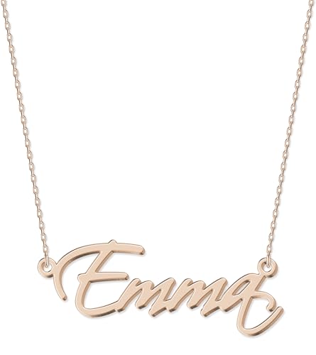 Personalisierte Namenskette Damen - Gold Farbe, Wunschname Kette, Schmuck für Frauen, Geschenkidee für Geburtstag, Muttertag, Hochzeit, Halskette mit Gravur, Modeaccessoire, Anpassbare Buchstaben von JOELLE JEWELRY