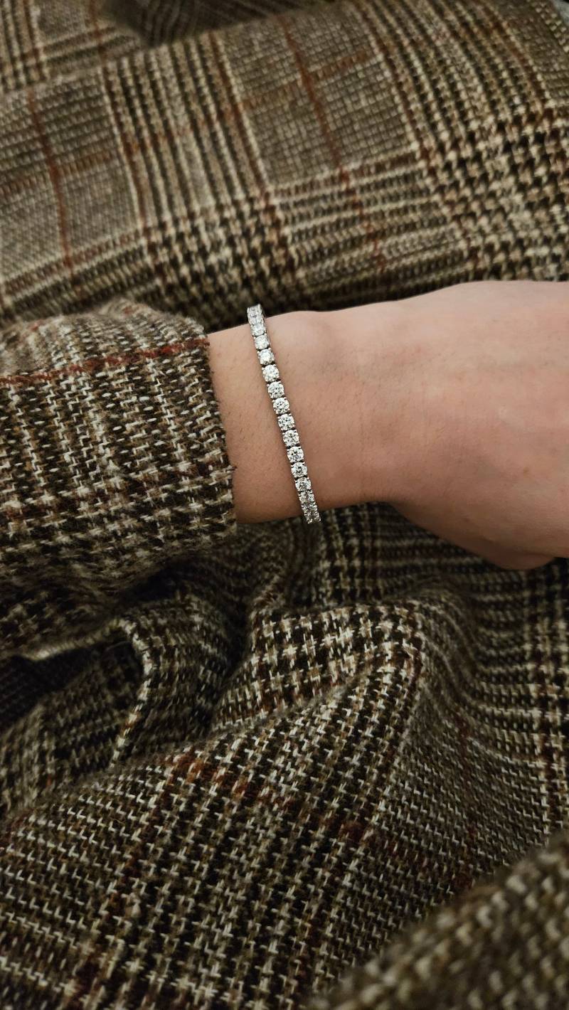 7 Karat Labor Diamant Tennis Armband 14K Weißgold, E-F Farbe Vs Reinheit von JoesJules