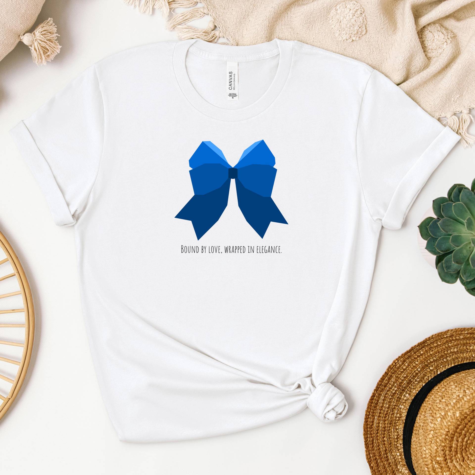 Bound By Love, Wrapped in Elegance T-Shirt | Quilt Love Shirt Quotes Quilters Print Block von JoesPrintsStore