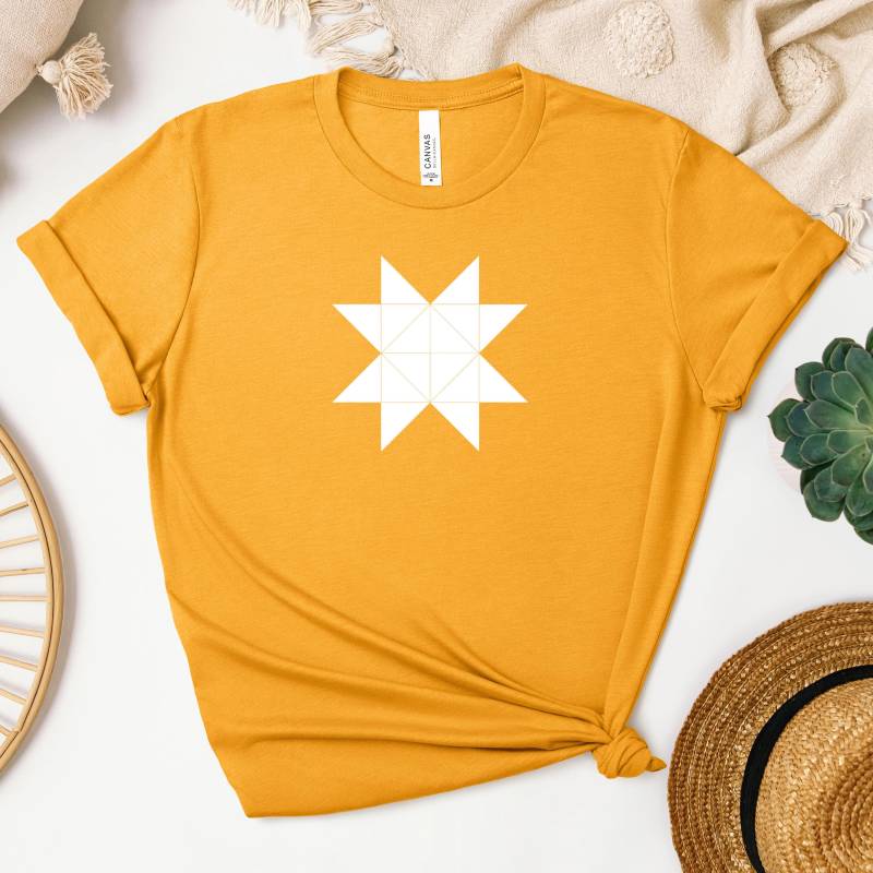 star Quilt Block T-Shirt | Quilters Tops Gift For Sewers Quilting Prints von JoesPrintsStore