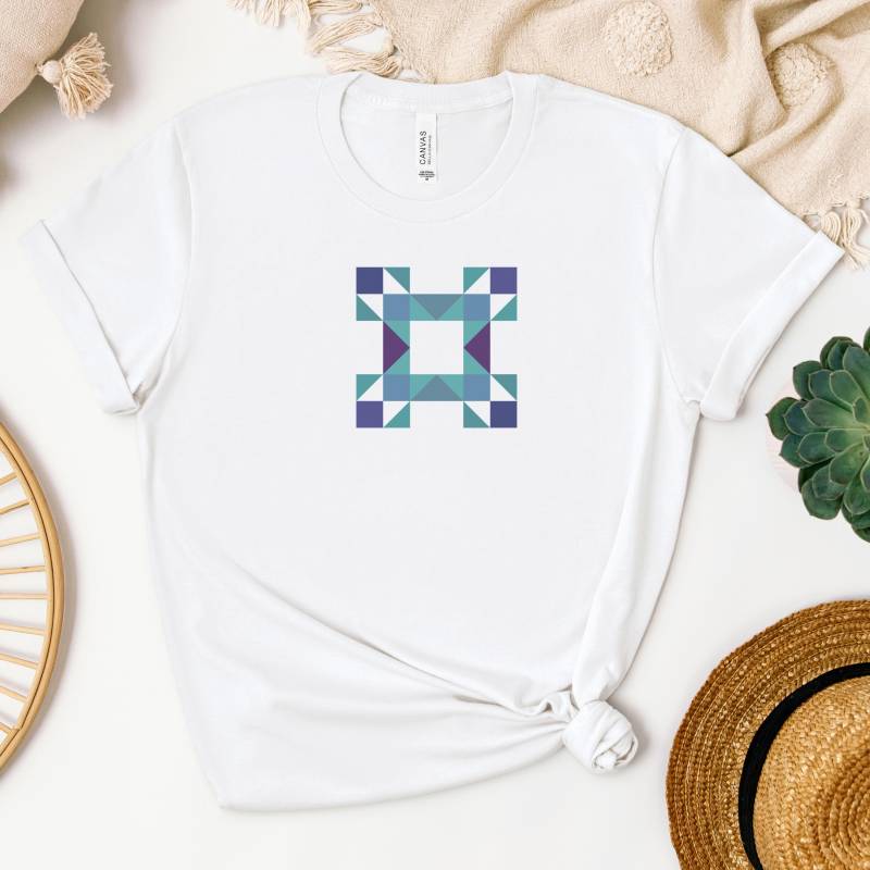 star Quilt Block T-Shirt | Shirt Colorful Quilting Tops von JoesPrintsStore