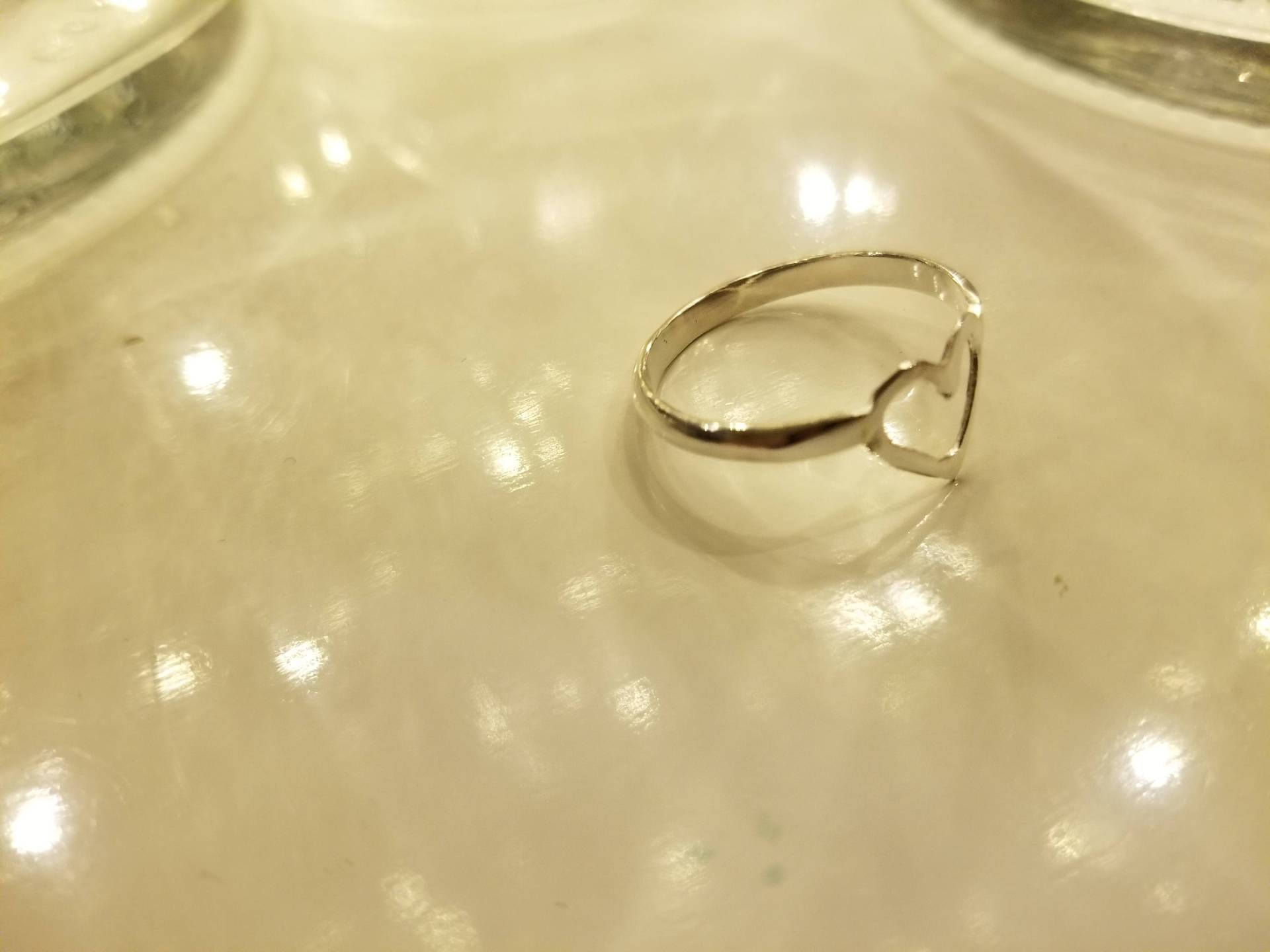 sterling Silber-Herz-Ring von JoeysJewelryBoutique