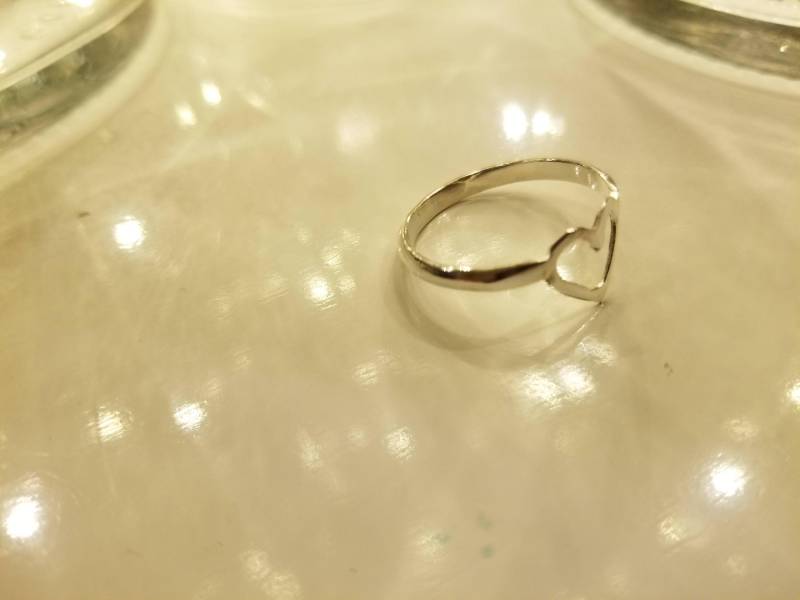 sterling Silber-Herz-Ring sterling Silber-Herz-Ring von JoeysJewelryBoutique