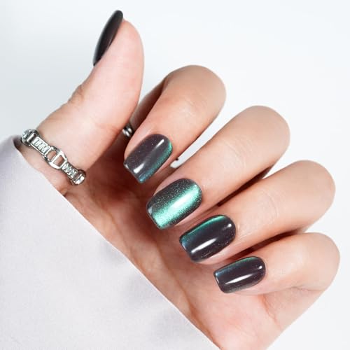 Katzenauge-Aufklebenägel – Kurze, quadratische Aufklebenägel als Geschenk, grüne Katzenaugen-Aufklebenägel als Geschenk für Frauen, Aufklebenägel in 16 Größen Katzenauge-Aufklebenägel – Kurze, quadratische Aufklebenägel als Geschenk, grüne Katzenaugen-Aufklebenägel als Geschenk für Frauen, Aufklebenägel in 16 Größen von Jofay Fashion