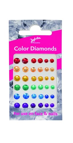 Jofrika Cosmetics 713245 - Color Diamonds, Selbstklebende runde Steinchen für Haut und Nägel von Jofrika
