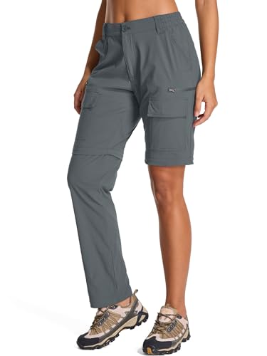 Jogwits Damen Zip-Off-Wanderhose, Leichte Trekkinghose Atmungsaktiv Schnell Trockend Safari outdoorhosen Sommer Arbeitshose Funktionshose von Jogwits