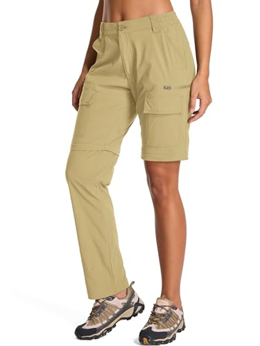 Jogwits Damen Zip-Off-Wanderhose, Leichte Trekkinghose Atmungsaktiv Schnell Trockend Safari outdoorhosen Sommer Arbeitshose Funktionshose von Jogwits