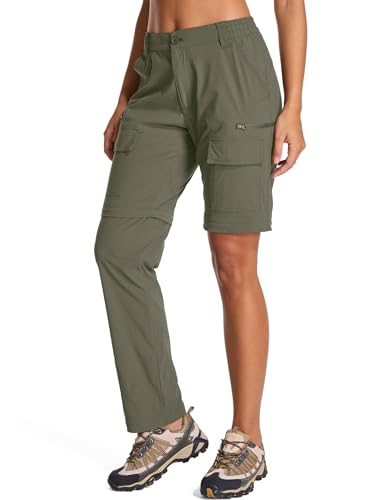 Jogwits Damen Zip-Off-Wanderhose, Leichte Trekkinghose Atmungsaktiv Schnell Trockend Safari outdoorhosen Sommer Arbeitshose Funktionshose von Jogwits