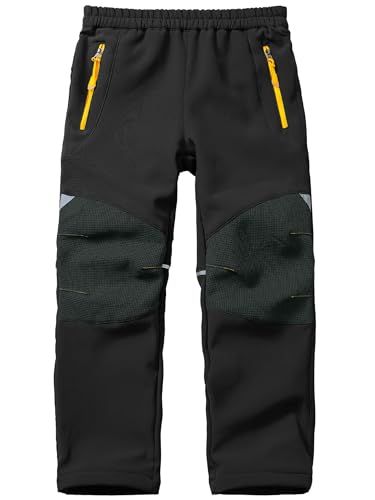 Jogwits Kinder Softshellhose Wasserdicht Skihose Warm Outdoorhose Thermohose Gefüttert Winterhose Wanderhose Cargohose für Jungen und Mädchen von Jogwits