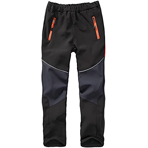Jogwits Kinder Softshellhose Skihose Wanderhose Trekkinghose Gefüttert Cargohose Wasserdicht Thermohose Jungen Mädchen Schneehose Winter Outdoorhose von Jogwits