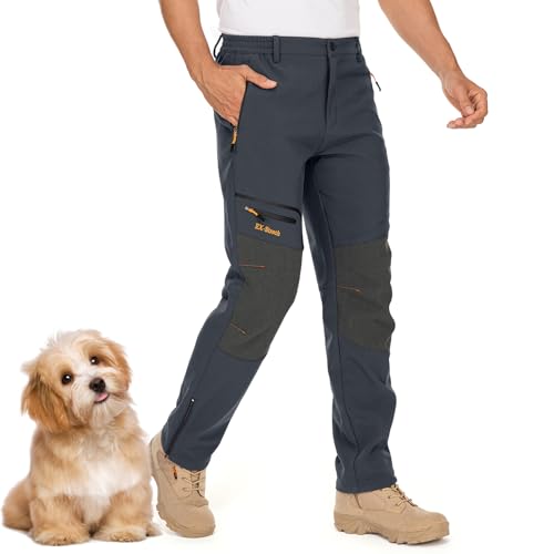 Jogwits Wanderhose Herren Softshellhose Winddicht Winter Outdoorhose Skihose Wasserdicht Snowboardhose Warm Gefüttert Trekkinghose-Gary-42-6083 von Jogwits