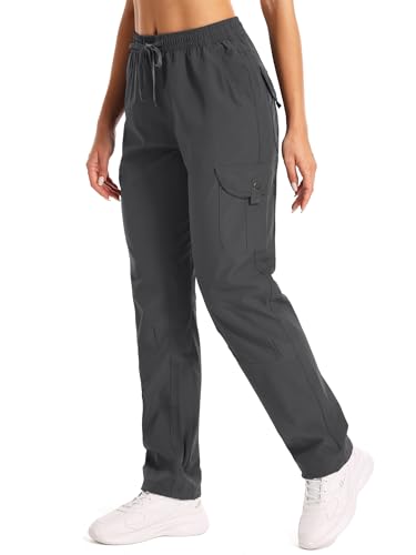 Jogwits Wanderhose Damen Atmungsaktiv Cargohose Trekkinghose Golfhose Leichter Quick Dry Outdoorhose UV-Schutz Jogginghose jagdhose Funktionshose von Jogwits