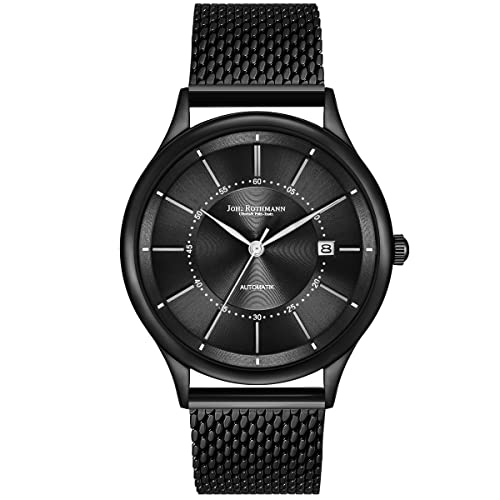 Joh. Rothmann Herren Uhr analog Japan Automatik mit Edelstahl schwarz Armband 10030157 von Joh. Rothmann