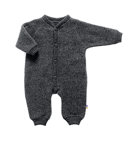 Wollvlies Kinder Overall l-Holzkohle -0-3m von Joha