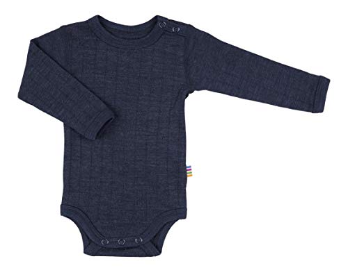 Joha Baby Body Langarm aus Merino-Wolle/Seide, Größe:86-92, Farbe:Navy von Joha