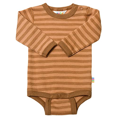 Joha Baby Jungen Mädchen Body Langarm Merino-Wolle, Größe:50, Farbe:Copper Stripe von Joha