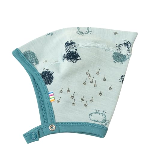 Joha Baby Jungen Mädchen Mütze Merinowolle/Bio-Baumwolle, Größe:34, Farbe:Blue AOP von Joha